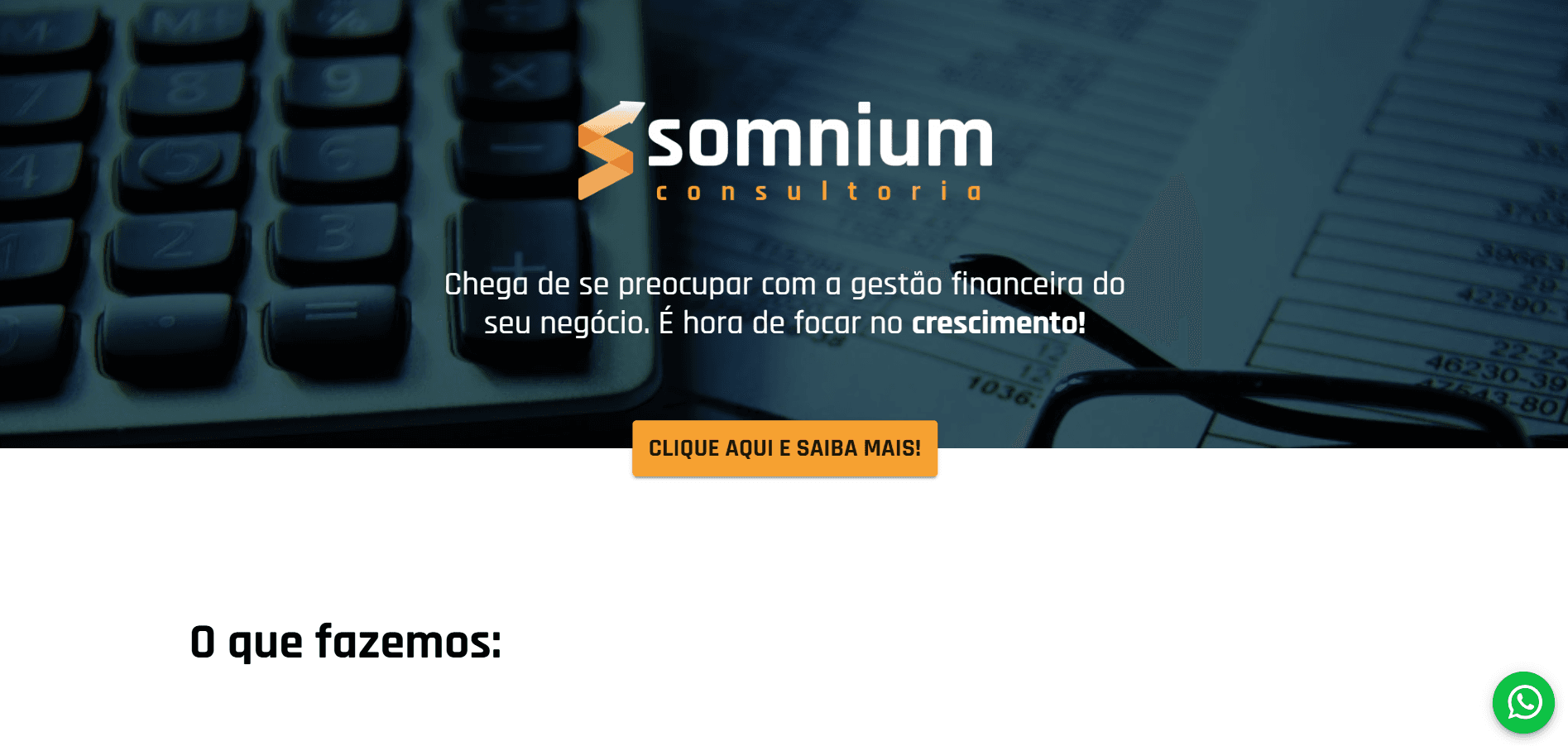 Projeto digital desenvolvido para Somnium Consultoria